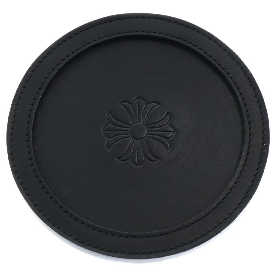 chromehearts クロムハーツ ブラックレザー コースター レア CHROME HEARTS クロムハーツ レザー コースター ブラック 黒