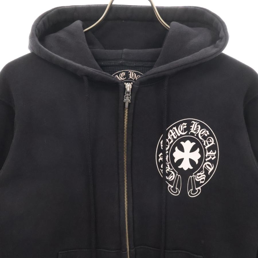 Chrome Hearts ブラック フルジップパーカー CHROME HEARTS ブラック フルジップ パーカー