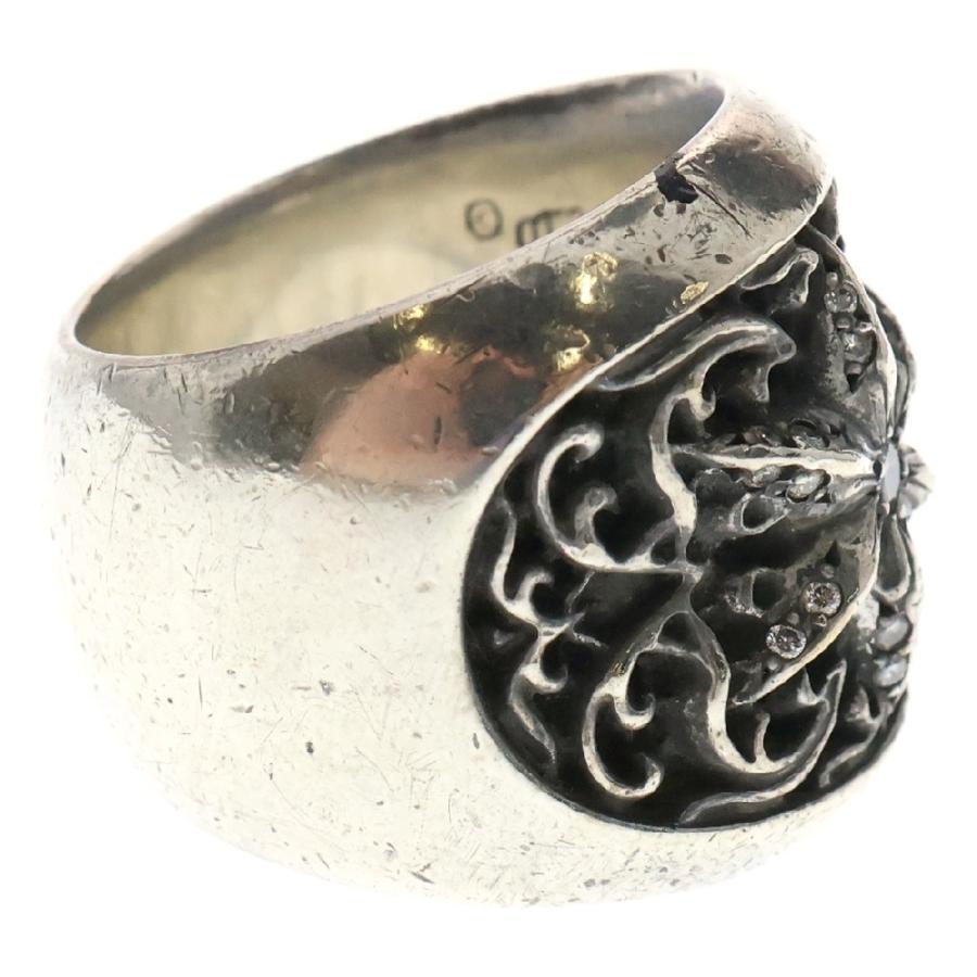 クロムハーツ　クラシックオーバルスター　リング　19号　プラチナ　天然パヴェ クロムハーツ好きに クラシックオーバル スターリング 19号