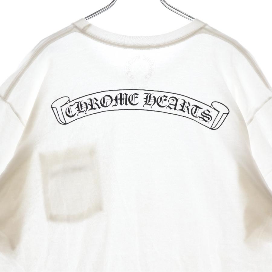 クロムハーツ　Tシャツ　半袖　ホワイト　L 背面ロゴ CHROME HEARTS（クロムハーツ） Back Scroll Tee バックスクロールロゴ