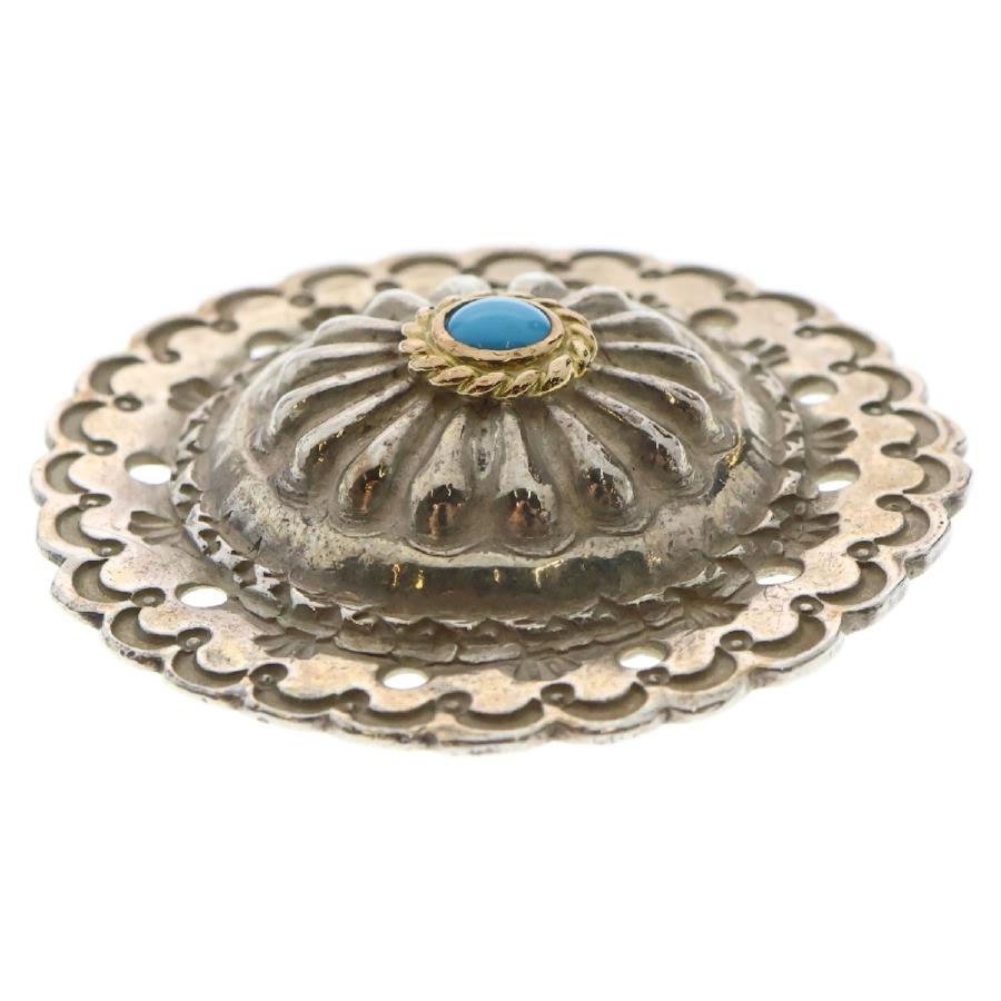 goro's（ゴローズ） 金縄ターコイズ付きコンチョ シルバーゴールド