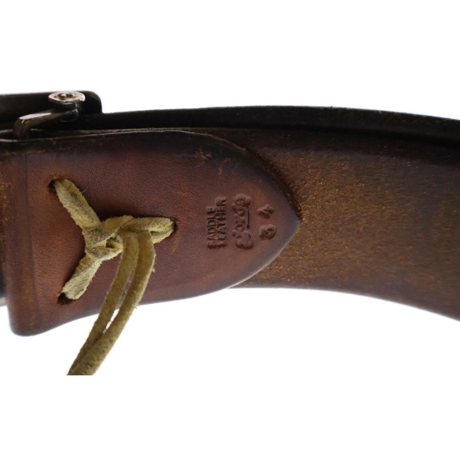 goro's（ゴローズ） 4cm可動式ズレ角バックル ベルト ブラウン : BRING