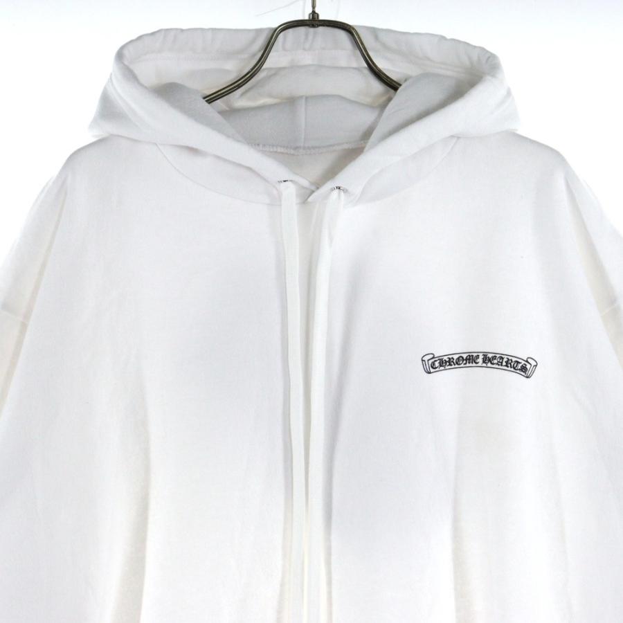 【美品】CHROME HEARTSホワイト フルジップパーカー ローリングストー CHROME HEARTS（クロムハーツ） ×The Rolling Stones Lip And Tongue