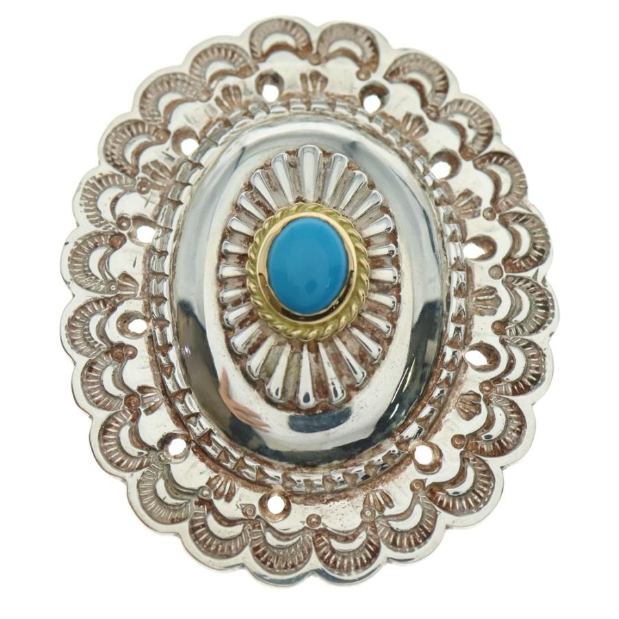 ゴローズ　ケース　金縄コンチョ　ターコイズ　小銭入れ 金縄ターコイズ付きコンチョ 【取扱：原宿シルバー店】 | すべての商品