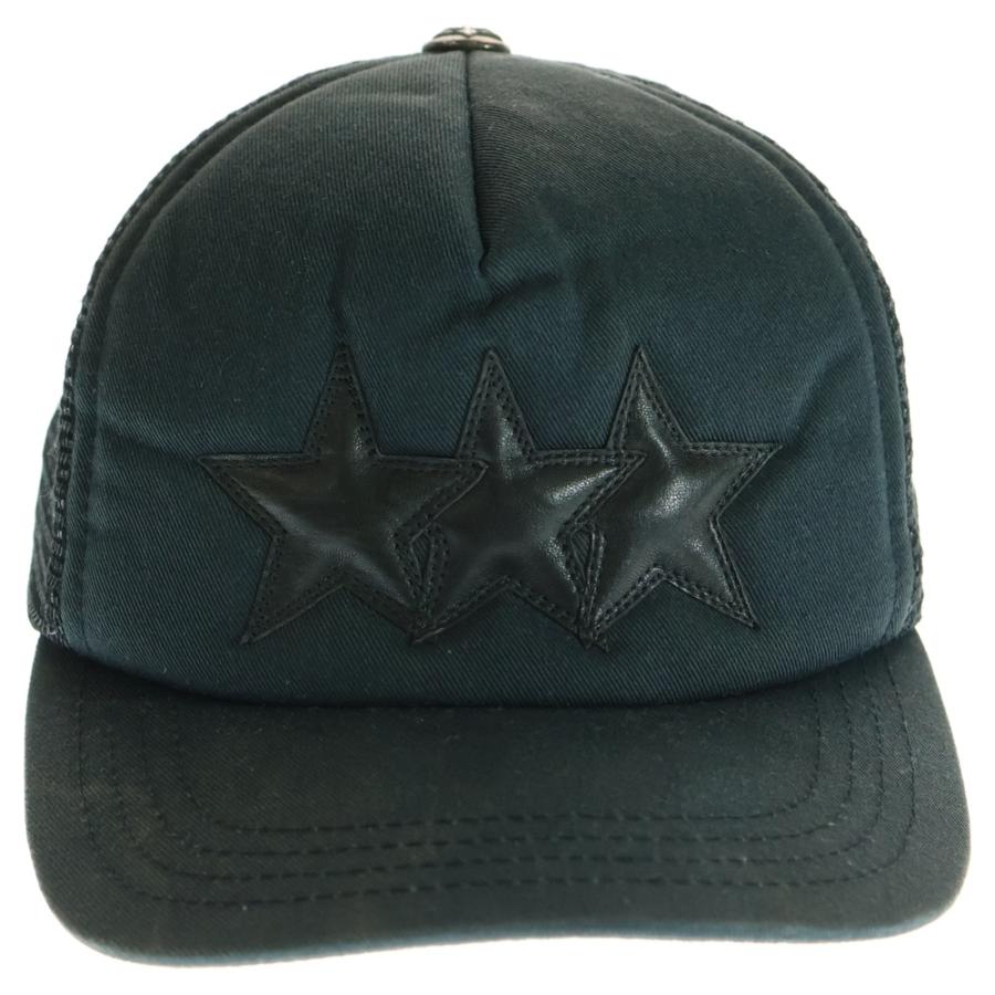 CHROME HEARTS クロムハーツ 3STAR TRUCKER CAP スターレザーパッチ