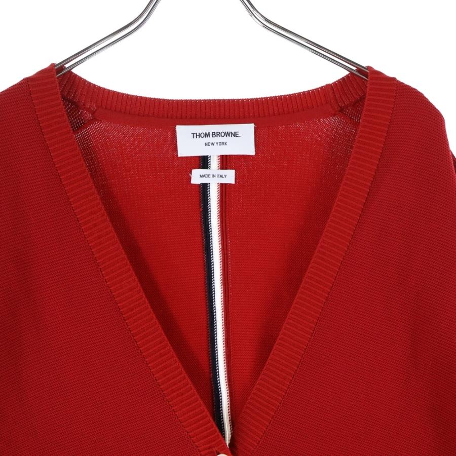 THOM BROWNE カーディガン Thom Browne Navy/grey/brown wool cardigan | TheDoubleF