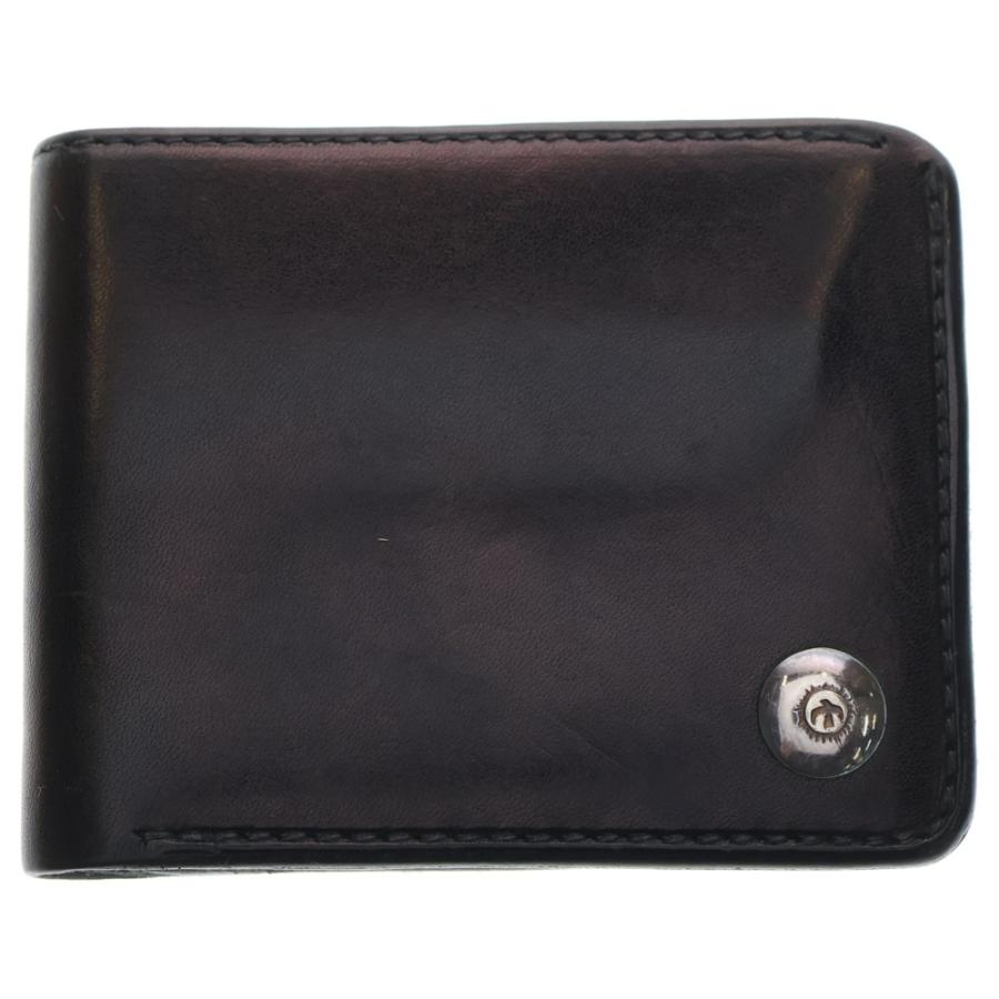 goro's（ゴローズ） 刻印コンチョ付き 二つ折り札入れ ブラック 財布