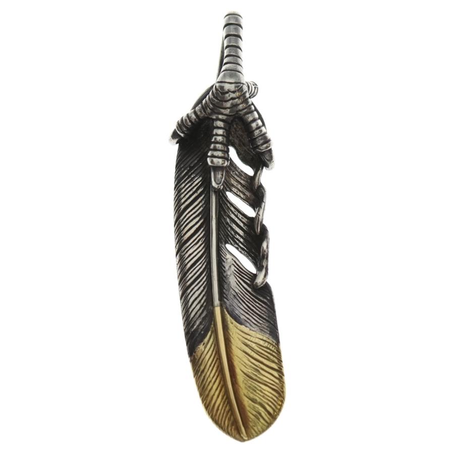 K10 SV925 TJK ゴールドリーフ&フェザー トップのみ K10 SV925 TJK ゴールドリーフ&フェザーネックレス ネックレス