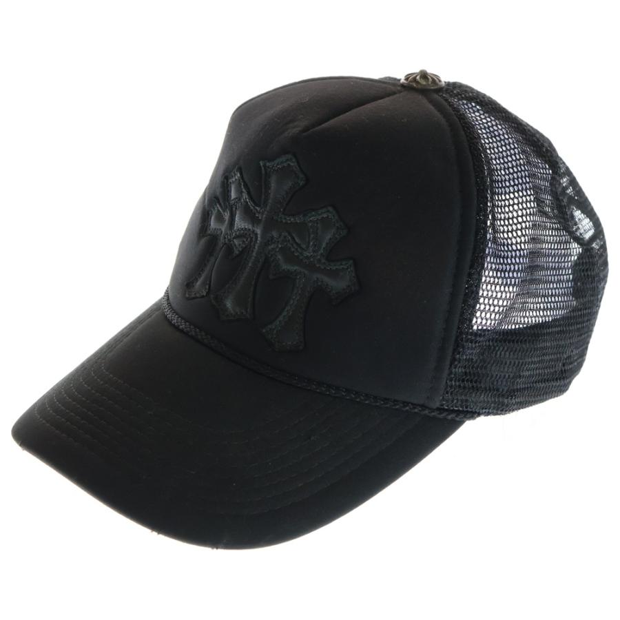 新品　CH トラッカーキャップ クロスパッチ　オールブラック　ノーブランド品 CHROME HEARTS（クロムハーツ） OLD CEMETERY CRS PATCH TRUCKER CAP