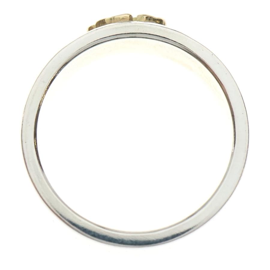 goro's ゴローズ　ローズ付き平打ちリング 17号 ローズメタル　k18 goro's（ゴローズ） 【新品】ローズ平打ちリング シルバー/ゴールド