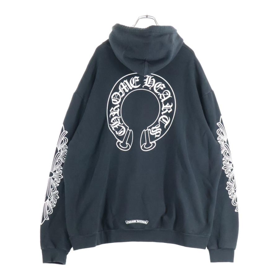 Chrome Hearts フローラルホースシュープリントプルオーバーパーカー CHROME HEARTS（クロムハーツ） SWTSHRT PLVR 袖フローラルバック