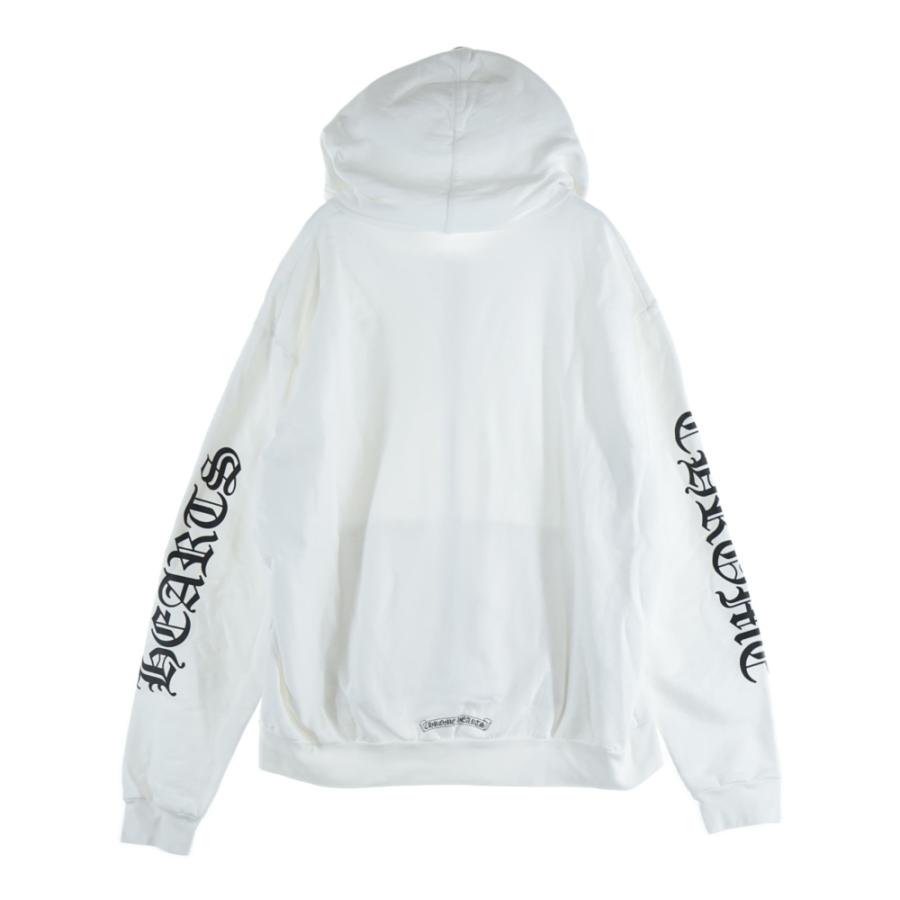 Chrome Hearts ホワイト フード付きパーカー CHROME HEARTS（クロムハーツ） SWTSHRT HD ZIP アームロゴプリント