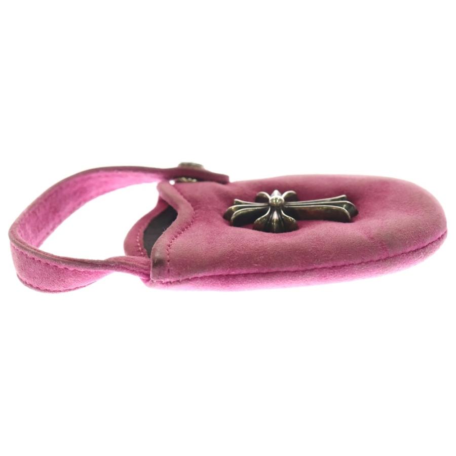 CHROME HEARTS クロムハーツ PHONE POUCH W/CH CROSS スモールCHクロス レザーフォンポーチ ピンク