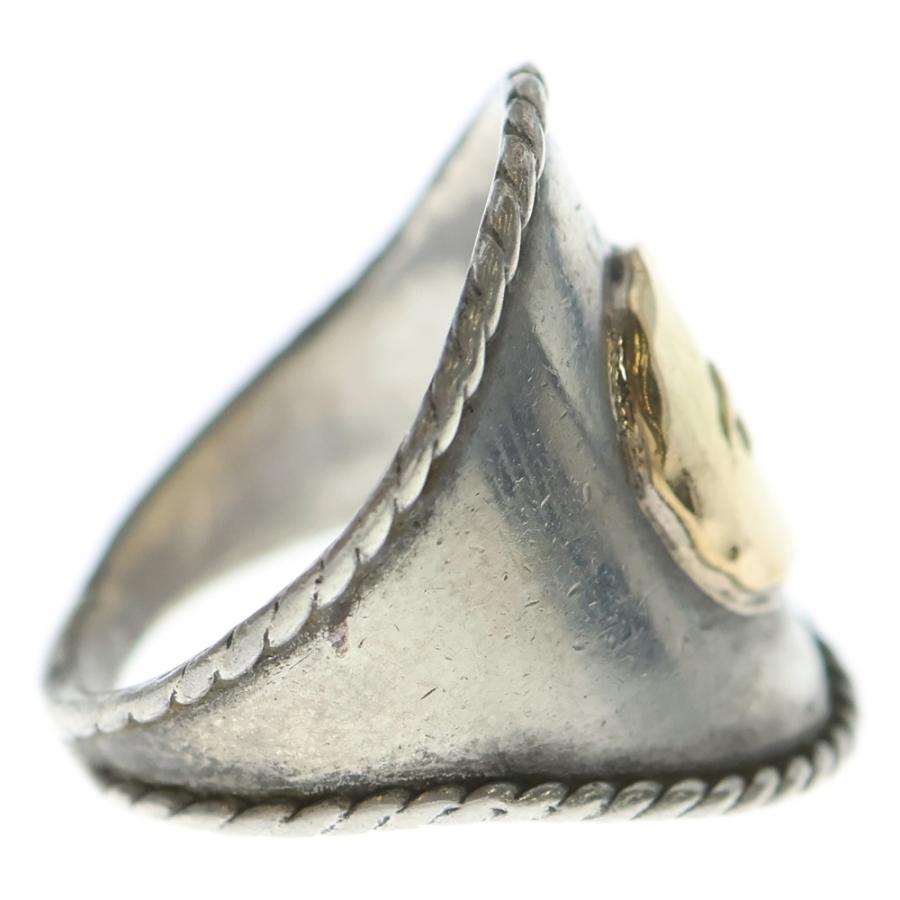 goro's（ゴローズ） 金メタル付き銀縄リング シルバーゴールド : BRING