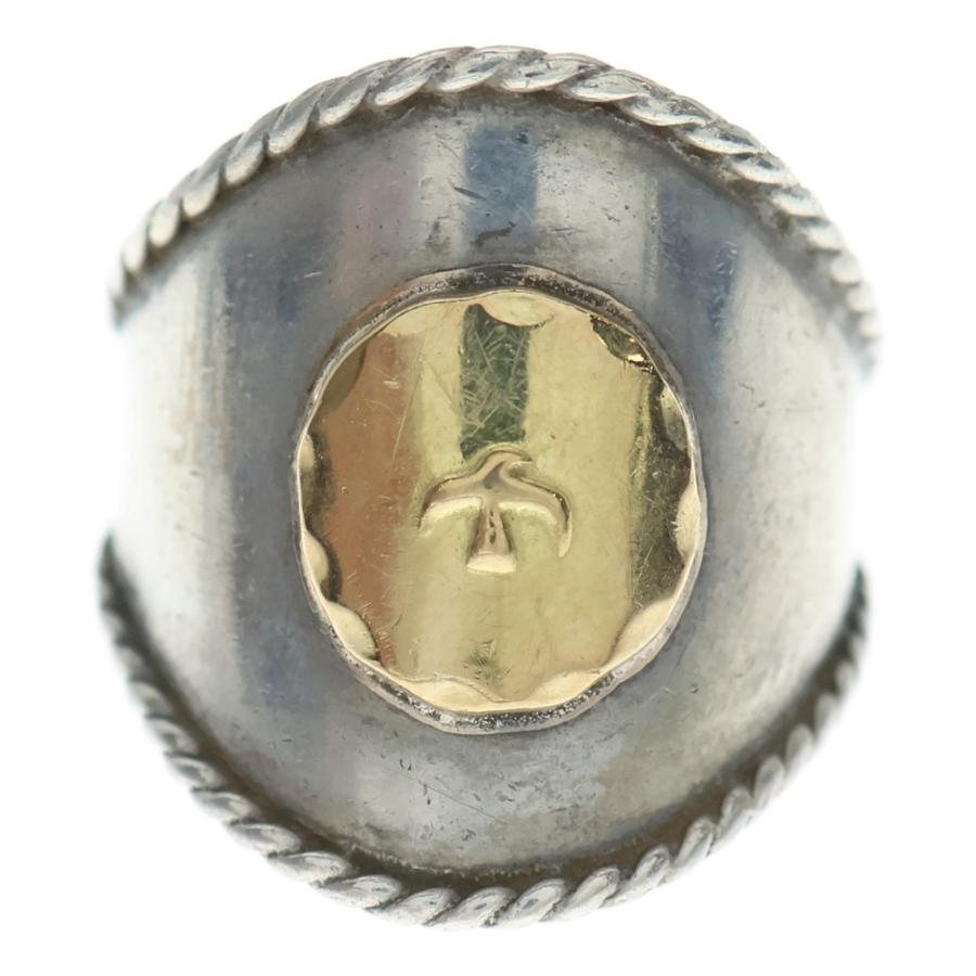 goro's（ゴローズ） 金メタル付き銀縄リング シルバーゴールド : BRING