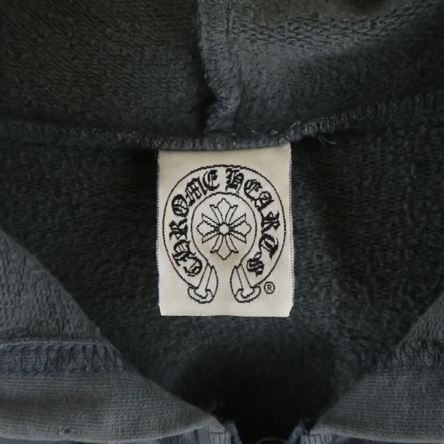 CHROME HEARTS クロムハーツ ジップアップフーディー パーカー T BAR プリント サイズL グレー 美品 中古 4b012945 CHROME HEARTS（クロムハーツ） OLD T-BAR DAGGER ZIP Tバーダガー