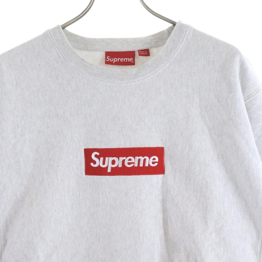 SUPREME シュプリーム 18AW Box Logo Crewneck Sweatshirt ボックスロゴクルーネック長袖スウェットトレーナー グレー_2
