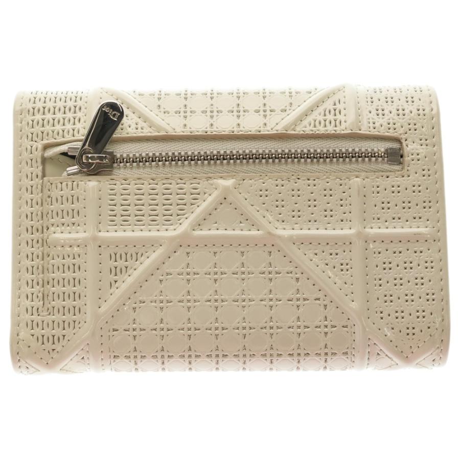 Christian Dior クリスチャンディオール DIORAMA ディオラマ レザー三つ折り財布 コンパクトウォレット ホワイト 10-BO-1106 レディース Christian Dior（クリスチャン・ディオール） DIORAMA ディオラマ