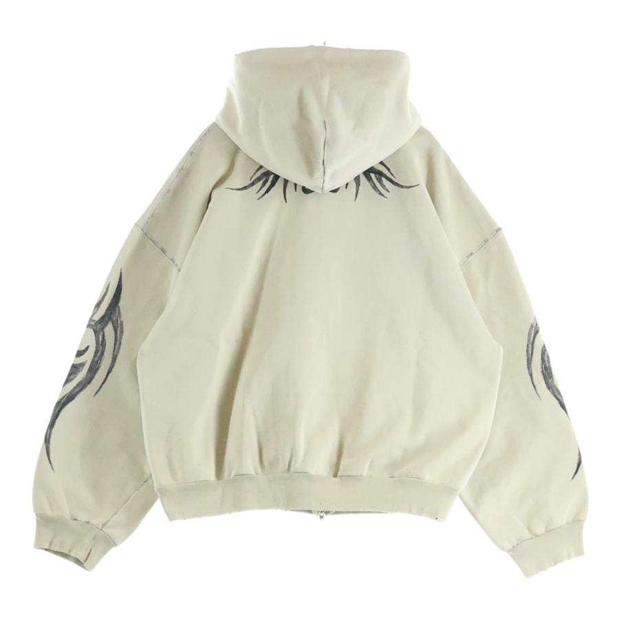 balenciaga 24AW トライバル ダメージ フーディー パーカー BALENCIAGA（バレンシアガ） 24AW Y2K Zip-up Hoodie Regular Fit