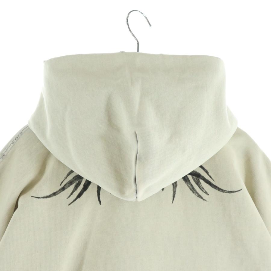 balenciaga 24AW トライバル ダメージ フーディー パーカー BALENCIAGA（バレンシアガ） 24AW ロゴプリント ダメージ加工 ジップ