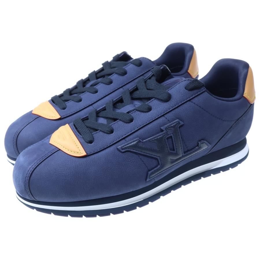 【箱付】ルイヴィトン LOUIS VUITTON スニーカー ネイビー スエード メンズ 【箱付】ルイヴィトン LOUIS VUITTON スニーカー ネイビー スエード