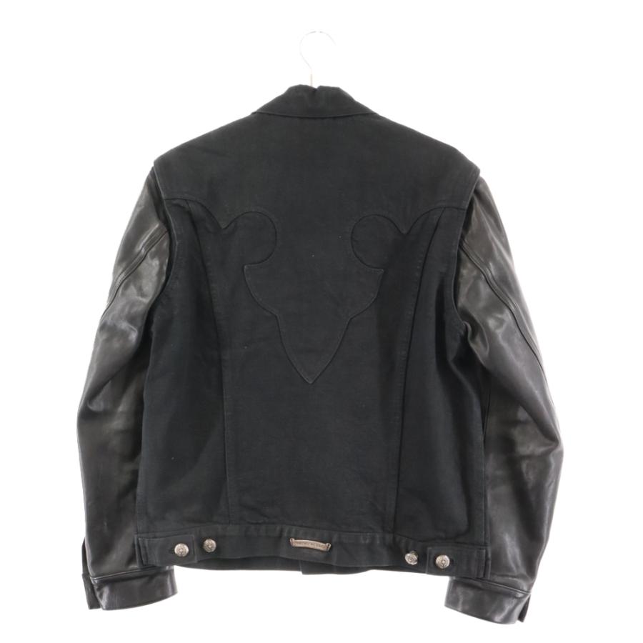 CHROME HEARTS（クロムハーツ） DNM LTHR SLV FLRNEE 袖レザー切替