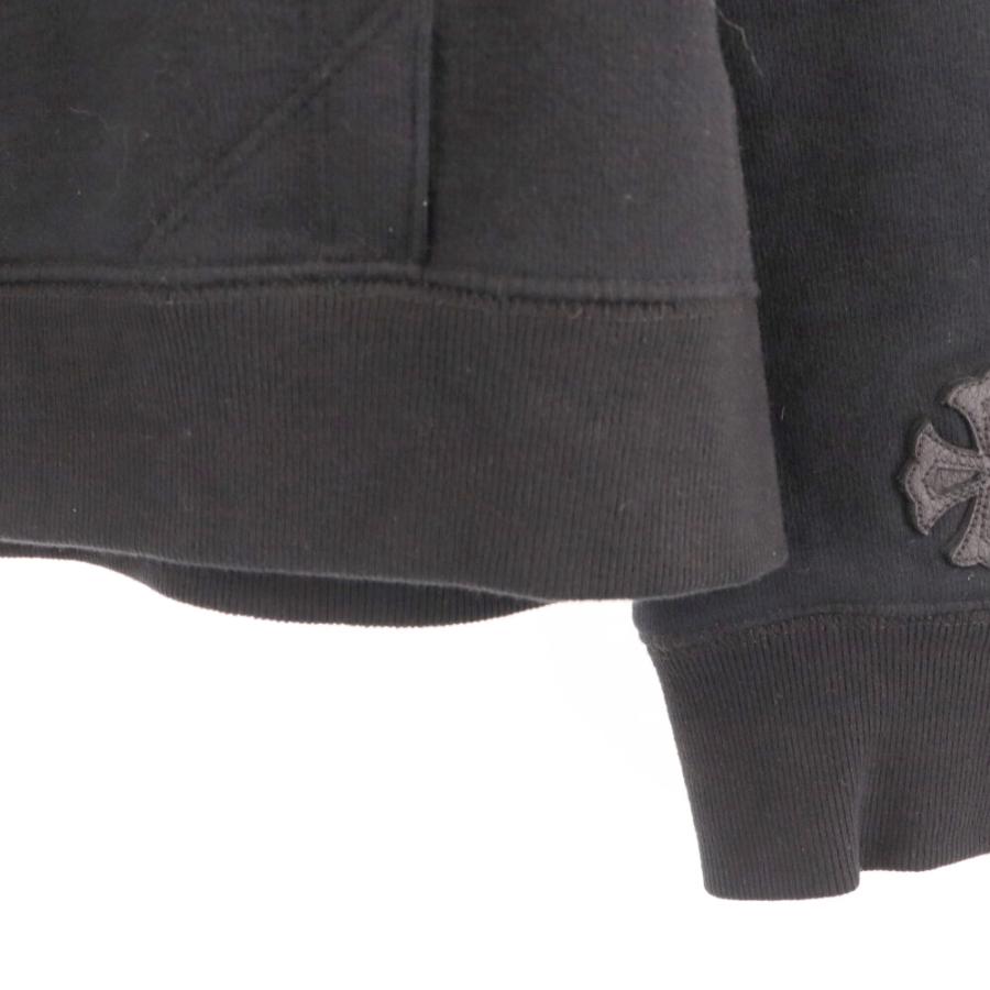 正規品　CHROME HEARTS クロムハーツ　レザーパッチ　プルオーバー　M Chrome Hearts - 正規品 CHROME HEARTS クロムハーツ レザーパッチ