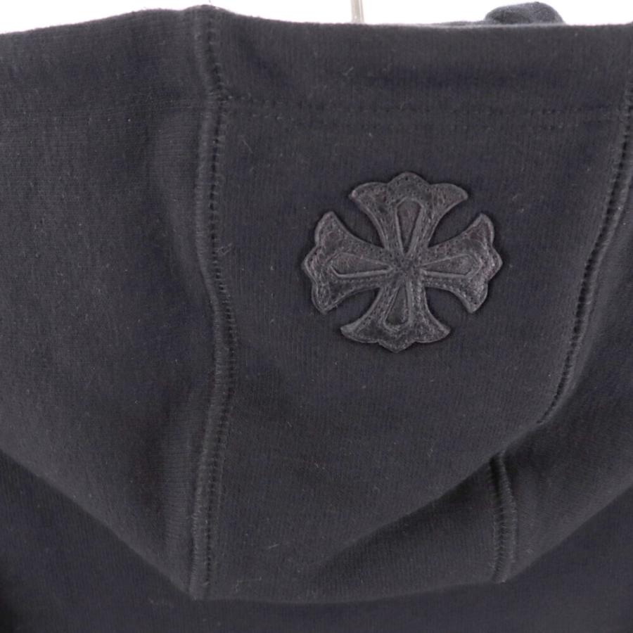 正規品　CHROME HEARTS クロムハーツ　レザーパッチ　プルオーバー　M Chrome Hearts - 正規品 CHROME HEARTS クロムハーツ レザーパッチ
