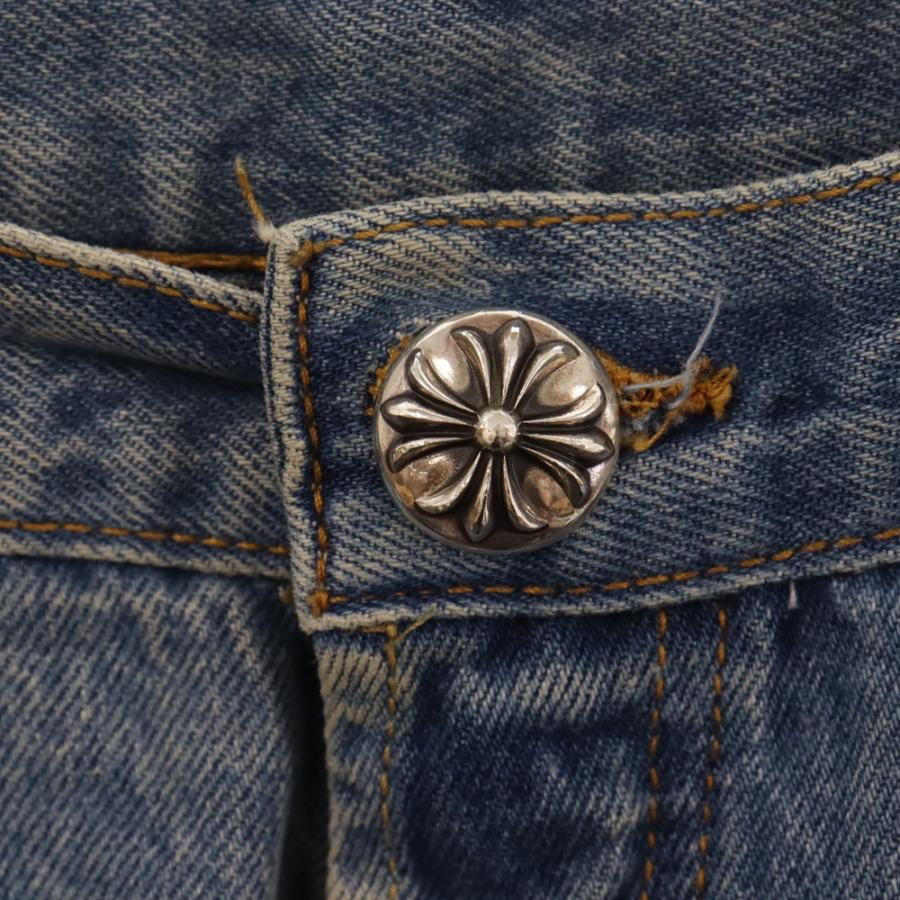 CHROME HEARTS クロムハーツ U VNTG JEAN BLU/RED TAB 501クロスパッチ付きウォッシュドデニムパンツ CHROME HEARTS（クロムハーツ） U VNTG JEAN BLU RED TAB 501クロス