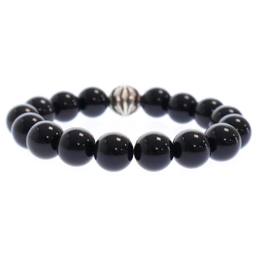 クロムハーツ 10mm BEAD ブレスレット オニキス ビーズ シルバー CHROME HEARTS クロムハーツ BEAD 10mmビーズブレス クロス