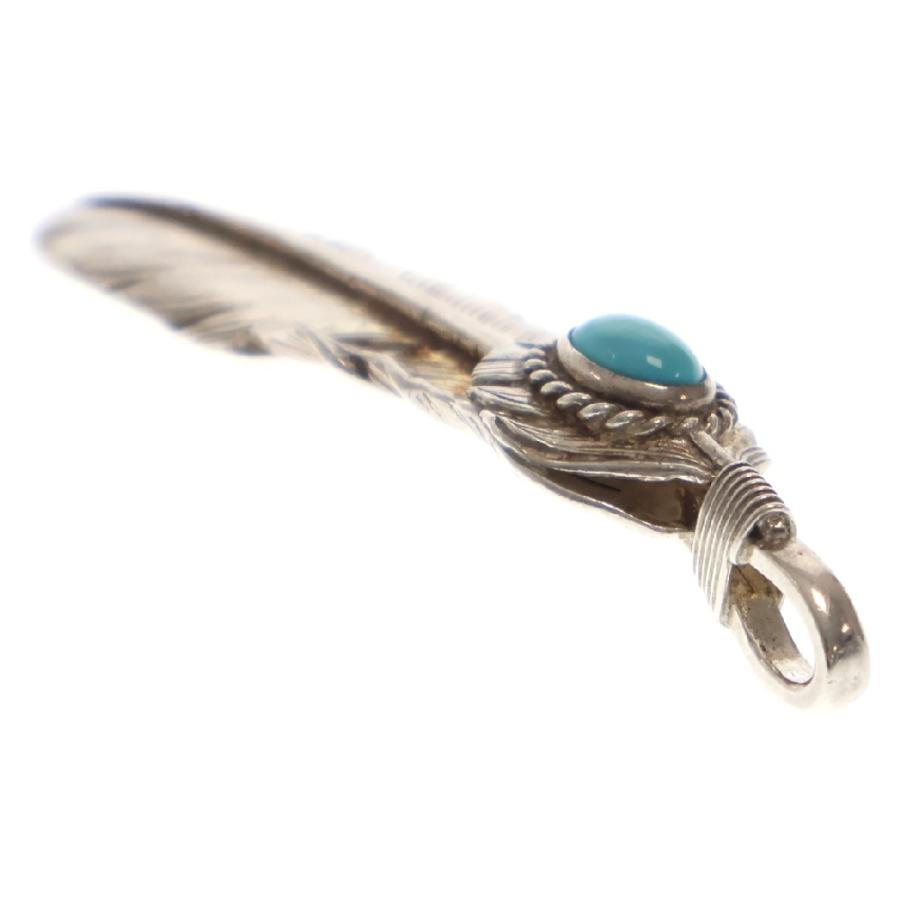 goro's（ゴローズ） 【現行】上銀銀縄ターコイズ特大フェザー 左向き