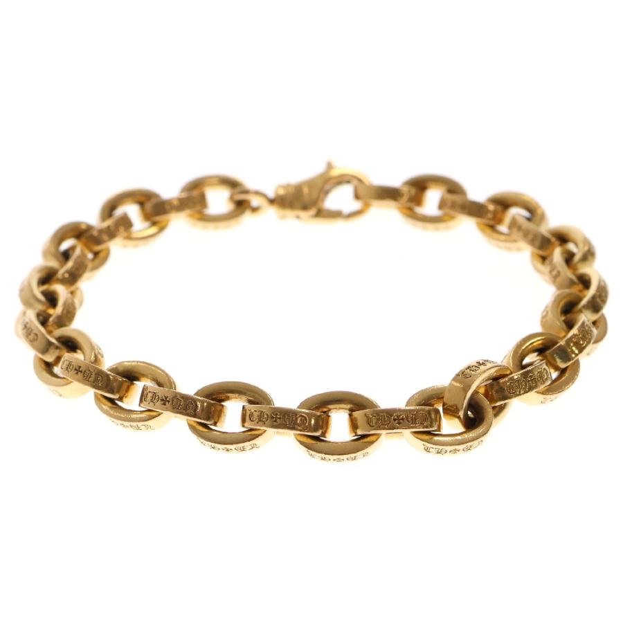 CHROME HEARTS クロムハーツ 22K LARGE PAPER CHN ラージペーパーチェーン ゴールドブレスレット ゴールド 7inch CHROME HEARTS（クロムハーツ） 22K LARGE PAPER CHN ラージペーパー