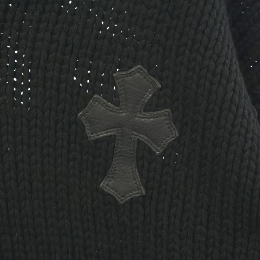 CHROME HEARTS クロムハーツ レザークロスパッチ ニット CHROME HEARTS クロムハーツ レザークロスパッチ ニット