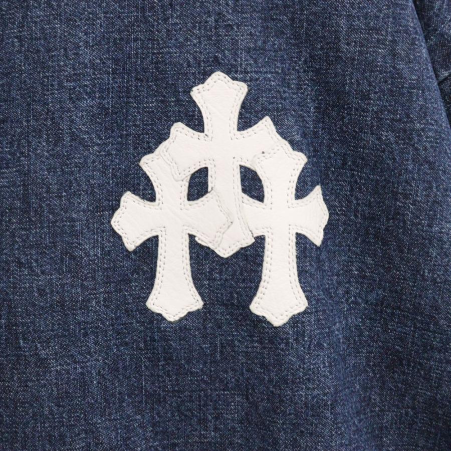 【限定ブルークロス　ロゴ】クロムハーツ 　ブラックアイパッチ　ウエステッドユース 限定ブルークロス ロゴ】クロムハーツ ブラックアイパッチ