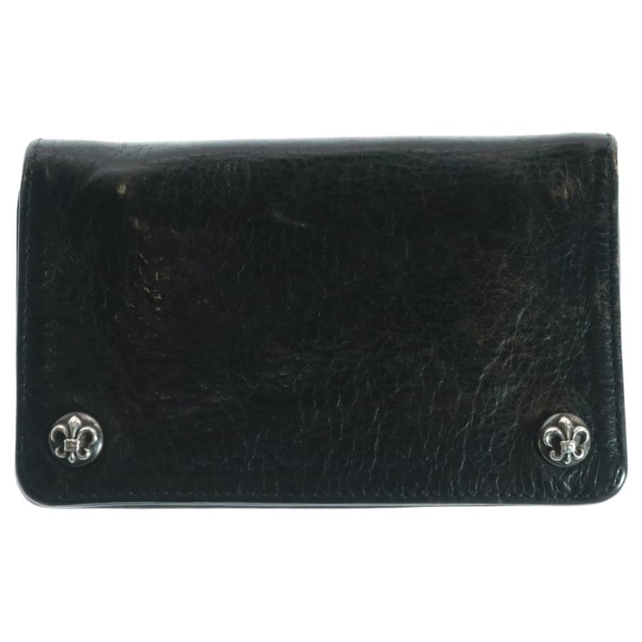 【確実正規品】クロムハーツ1zip フレアボタン　ウォレット　財布　レザー CHROME HEARTS（クロムハーツ） 1ZIP 1ジップ フレアボールボタン