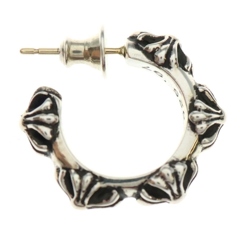 Chrome Hearts 【クロムハーツ】両耳シルバー フープピアス 約7cm CHROME HEARTS（クロムハーツ） HOOP CROSS クロスバンド フープピアス