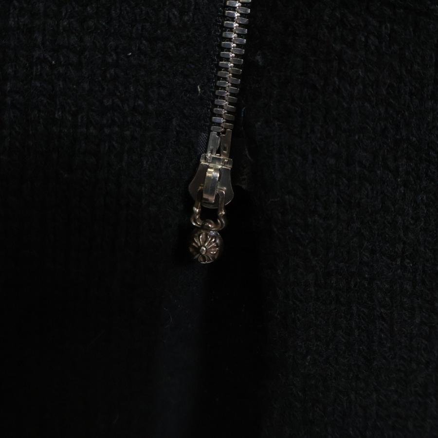 CHROME HEARTS（クロムハーツ） クロスパッチ付きカシミヤダガージップ