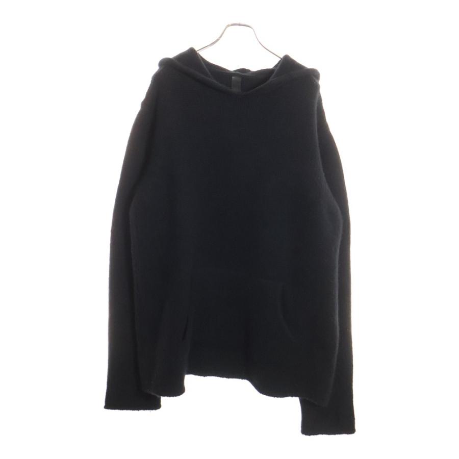 クロムハーツ サイズ:M パッチ付きクロス編み込みニットパーカー 中古 NO05 CHROME HEARTS（クロムハーツ） パッチ付きクロス編み込みニット