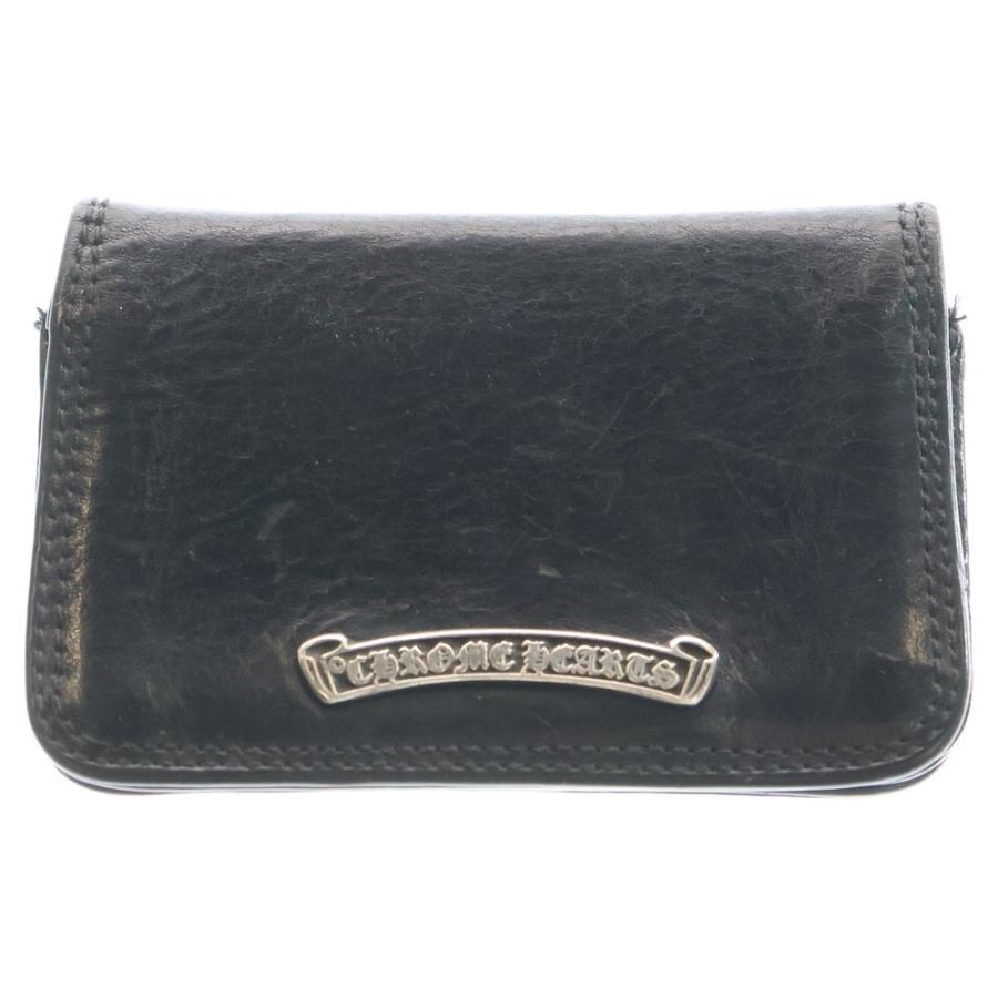 CHROME HEARTS（クロムハーツ） CARD CASE スクロールラベル レザー