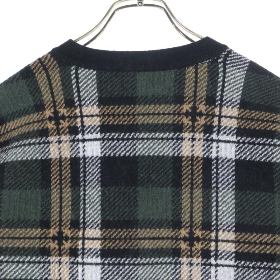 CHROME HEARTS クロムハーツ BIG CITY CH PLS カシミヤ混 チェック柄 Vネックウールニット マルチ_3