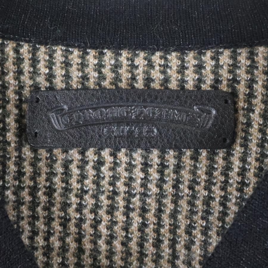 CHROME HEARTS クロムハーツ BIG CITY CH PLS カシミヤ混 チェック柄 Vネックウールニット マルチ_6