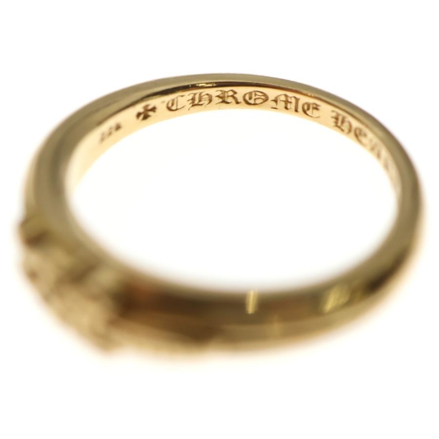 シルバー925素材 22kgp ゴールド ダガーリング パヴェ CZ ストーン金 CHROME HEARTS（クロムハーツ） 22K BABYCLSC ベイビークラシック