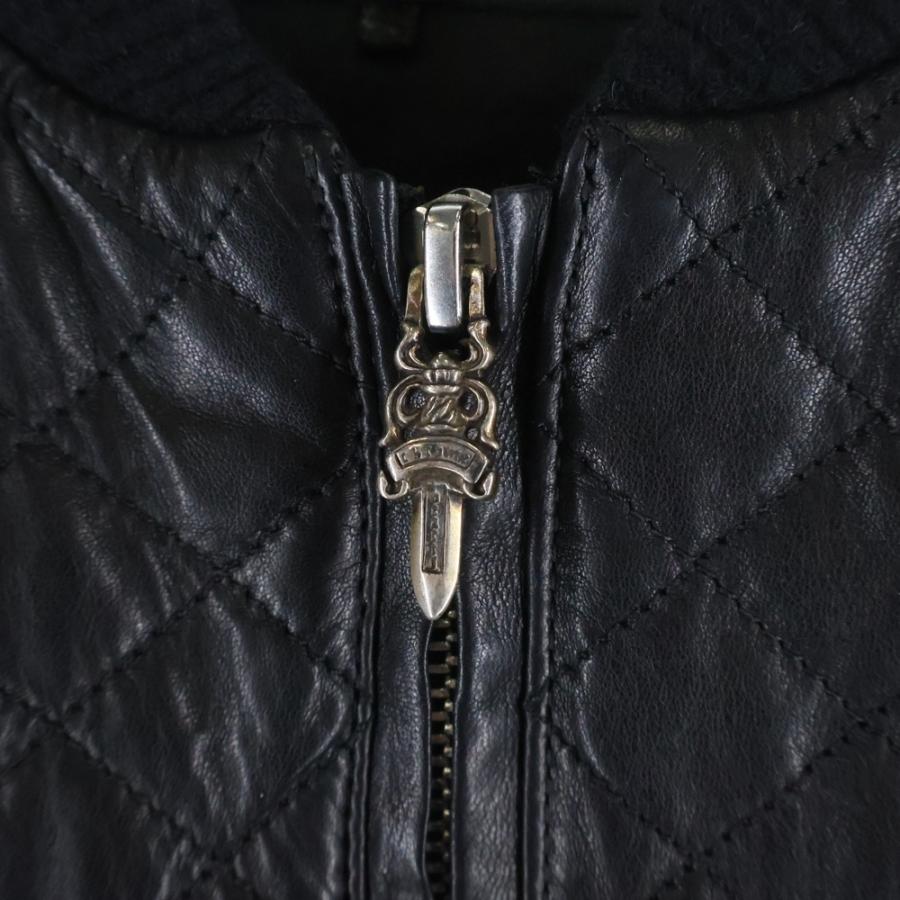 CHROME HEARTS（クロムハーツ） レザーキルティングジップアップ