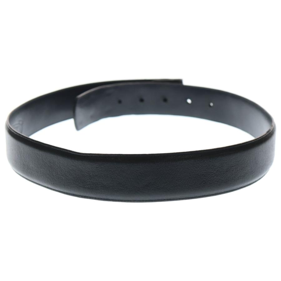 CHROME HEARTS クロムハーツ 1.5 STRAP 1.5inchスクロールラベルリベット レザーベルト ブラック CHROME HEARTS（クロムハーツ） 1.5 STRAP 1.5inchスクロールレーベル