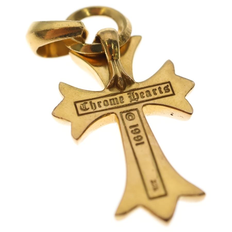 クロムハーツ/CHクロス ペンダント with ベイル/22K クロムハーツCHクロスペンダントスモールwithベイル(ネックレス