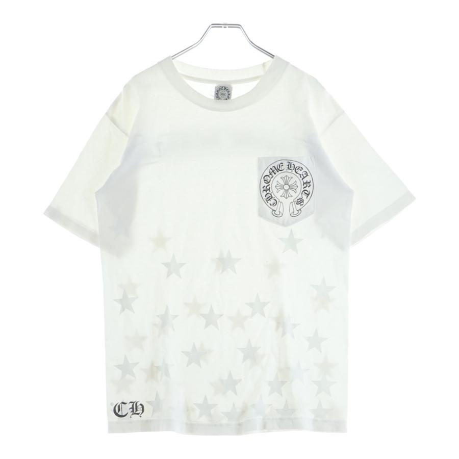 クロムハーツ OLD スクロールラベル tシャツ USA 白t CHROME HEARTS（クロムハーツ） OLD バックスクロールラベル スター