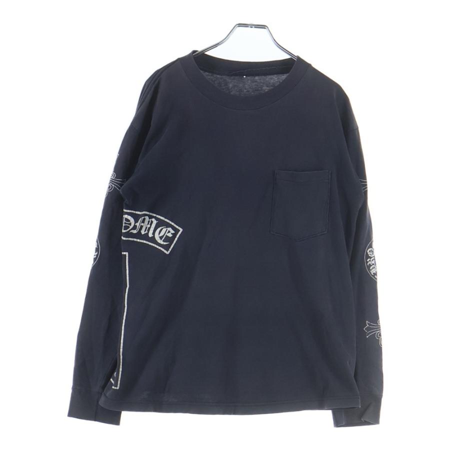 CHROME HEARTS（クロムハーツ） OLD 袖CHクロスプリント 長袖Tシャツ 