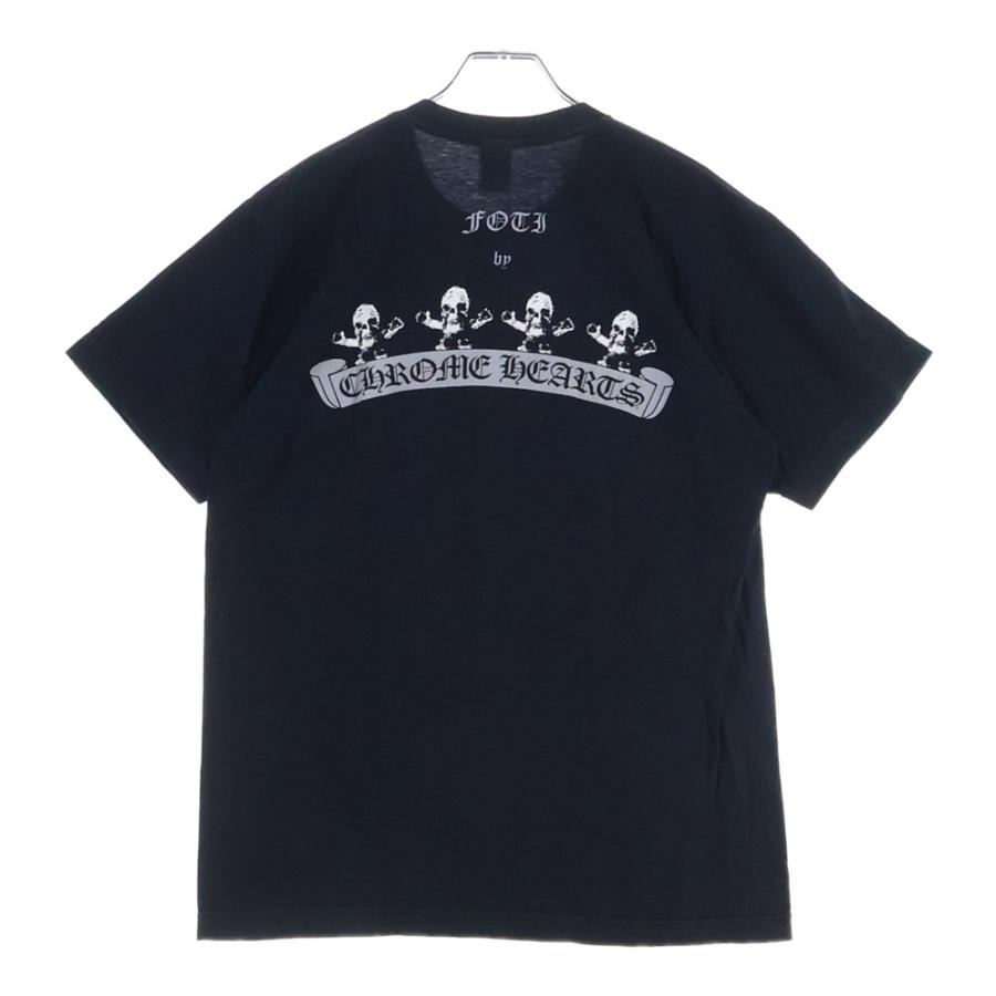 極美品 CHROME HEARTS クロムハーツ 半袖Ｔシャツ サイズS FOTI フォティ スカル プリント コットン ブラック ブルー ピンク 中古 66476 Chrome Hearts - 極美品 CHROME HEARTS クロムハーツ 半袖Tシャツ
