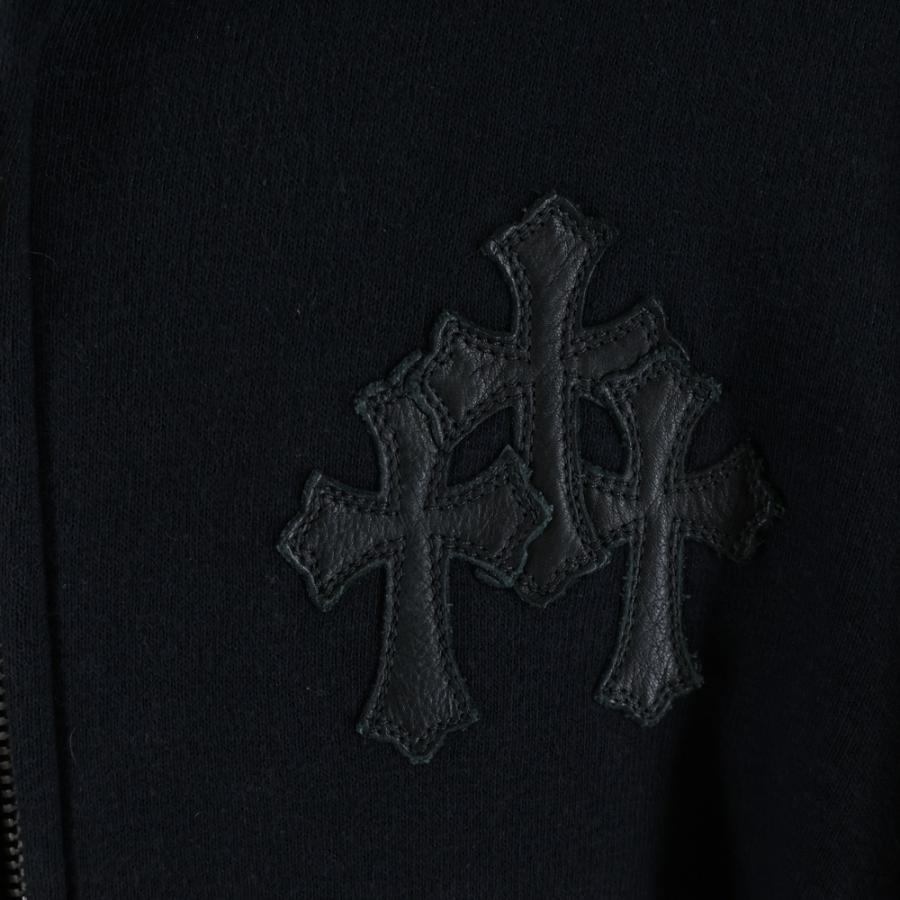 CHROME HEARTS（クロムハーツ） Y NOT HD ZIP 袖レザー切り替えクロス