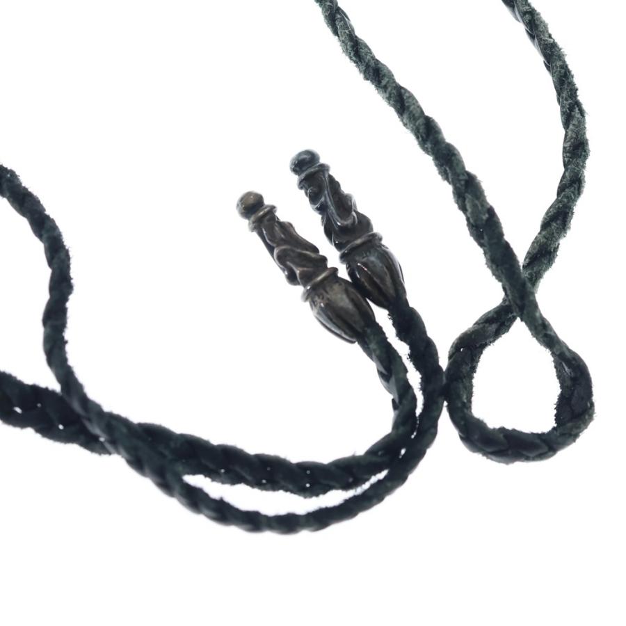 【お得】クロムハーツ　レザーブレイド CHROME HEARTS（クロムハーツ） LEATHER BRAID スクロールレザー
